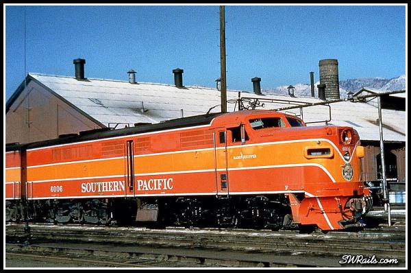 Southern Pacific PA 6006 at Ogden UT in October, 1958